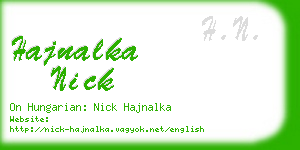 hajnalka nick business card